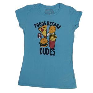 Y2K David & Goliath‎ foods before dudes short sleeve baby tee S